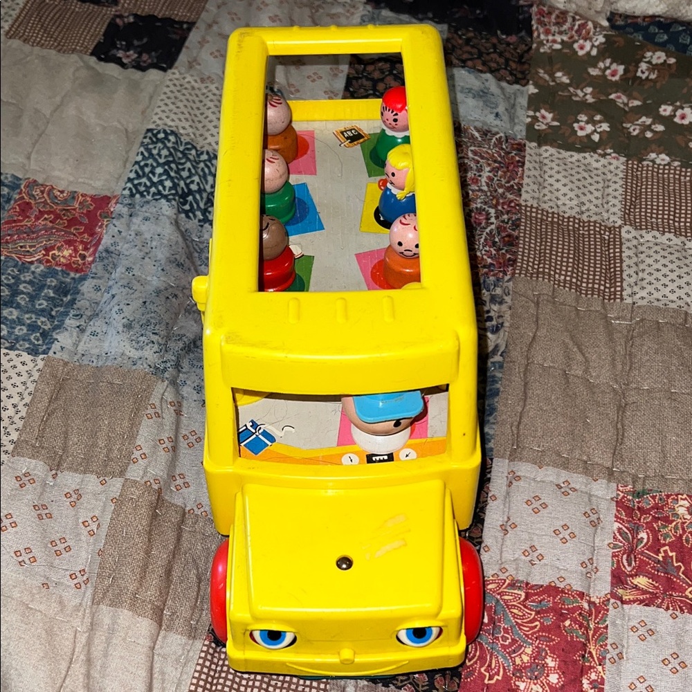1965 Fisher price little people wood school bus